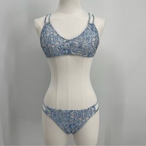 Floral Bikini Paisley S/M Y2K Vintage Vibes Ditsy Floral Cottagecore Boho Beachy